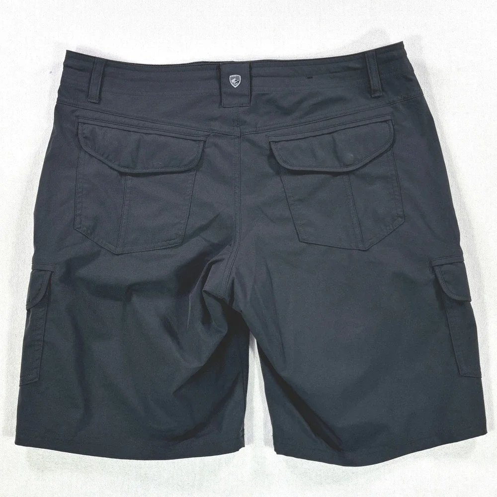 Kuhl Womens Charcoal Grey Cargo Hiking Shorts Size 12 Technical Utility Outdoor